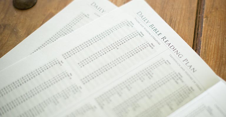 Daily Bible Reading Chart One Year